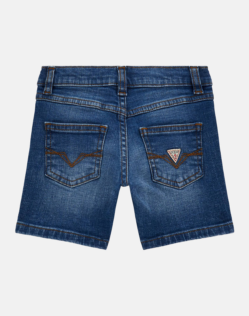 GUESS STRETCH DENIM SHORTS - CO CRISSCROSS COMFORT INDIGO PANTALONI SCURTI B