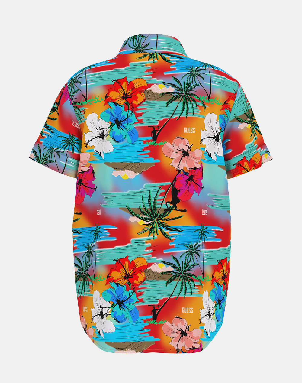 GUESS VISCOSE SS SHIRT - VISCOSE POPLIN 120 BLUZA DE COPII BOY