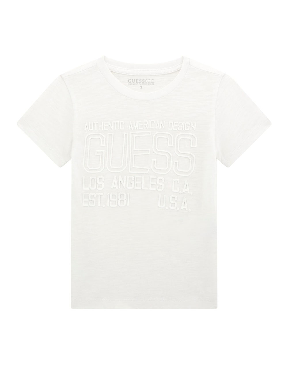 GUESS GARMENT DYE SS T-SHI - MID ORGANIC SLUB JERSEY 160 BLUZA DE COPII BOY
