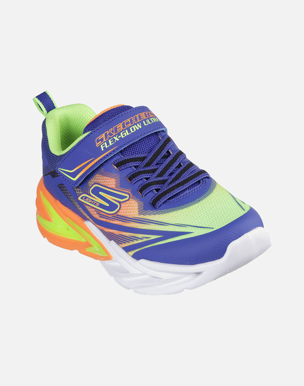 SKECHERS Lighted Gore & Strap Sneaker W/ Midsole Techpiece