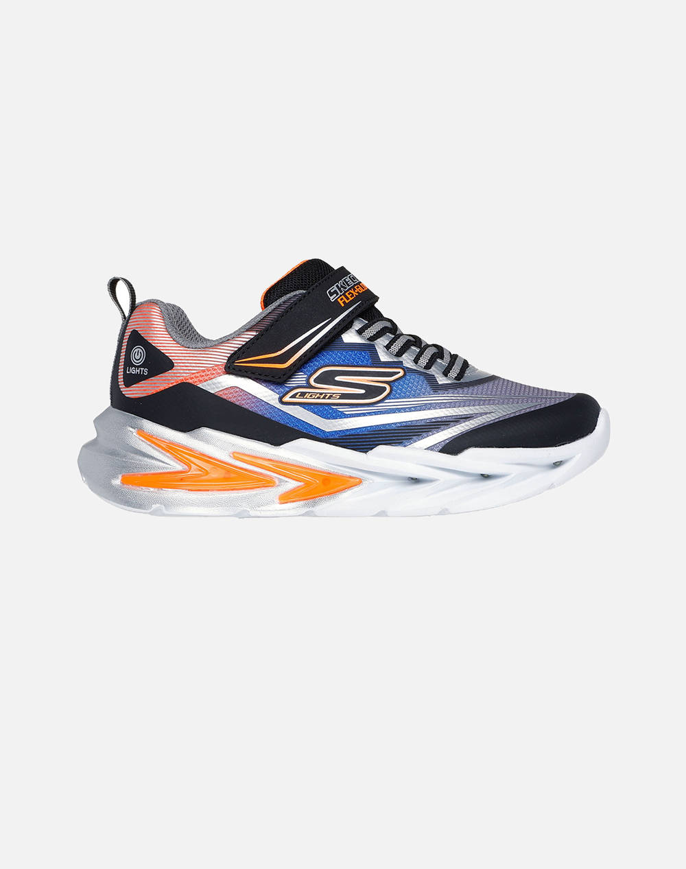 SKECHERS Lighted Gore & Strap Sneaker W/ Midsole Techpiece