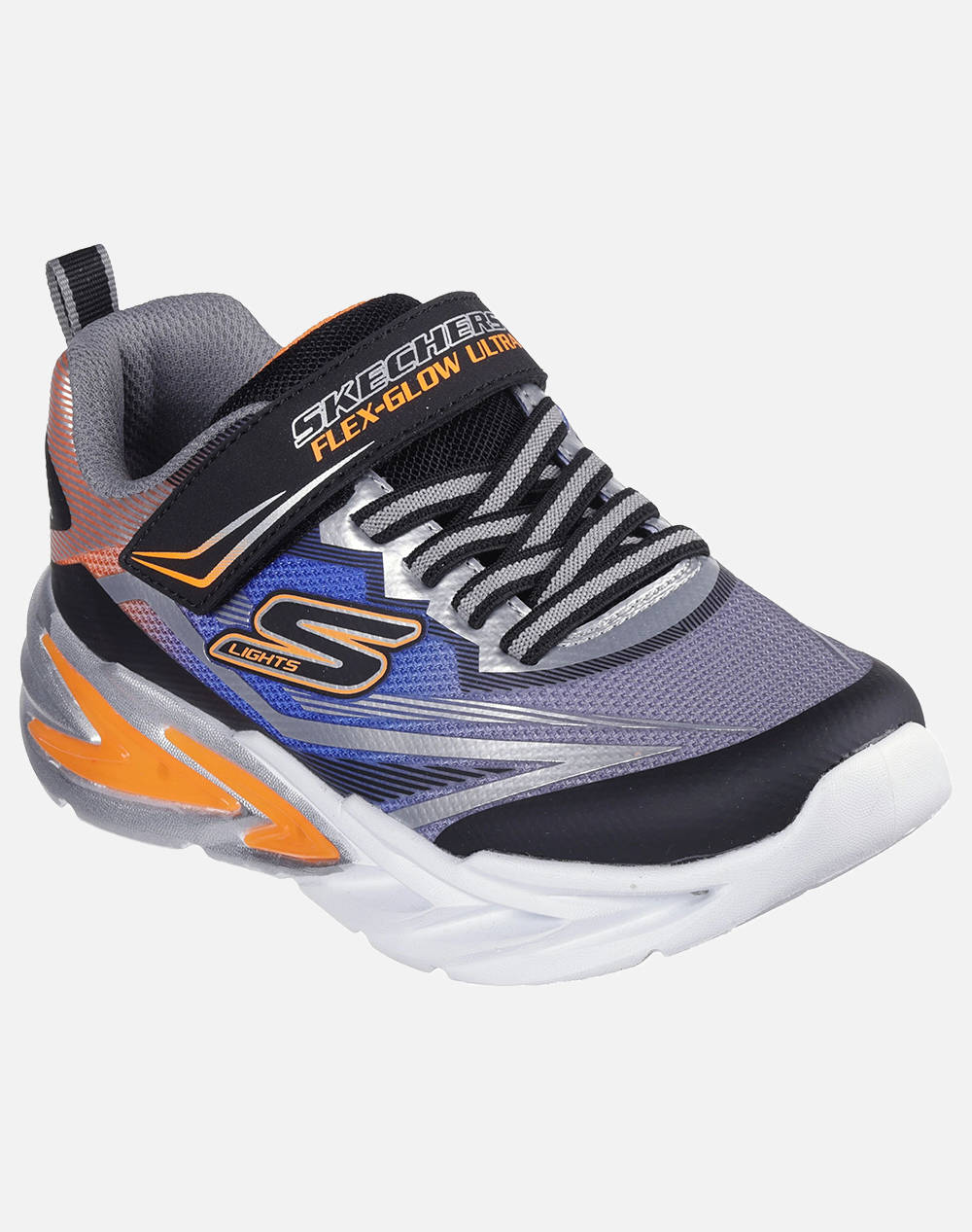 SKECHERS Lighted Gore & Strap Sneaker W/ Midsole Techpiece