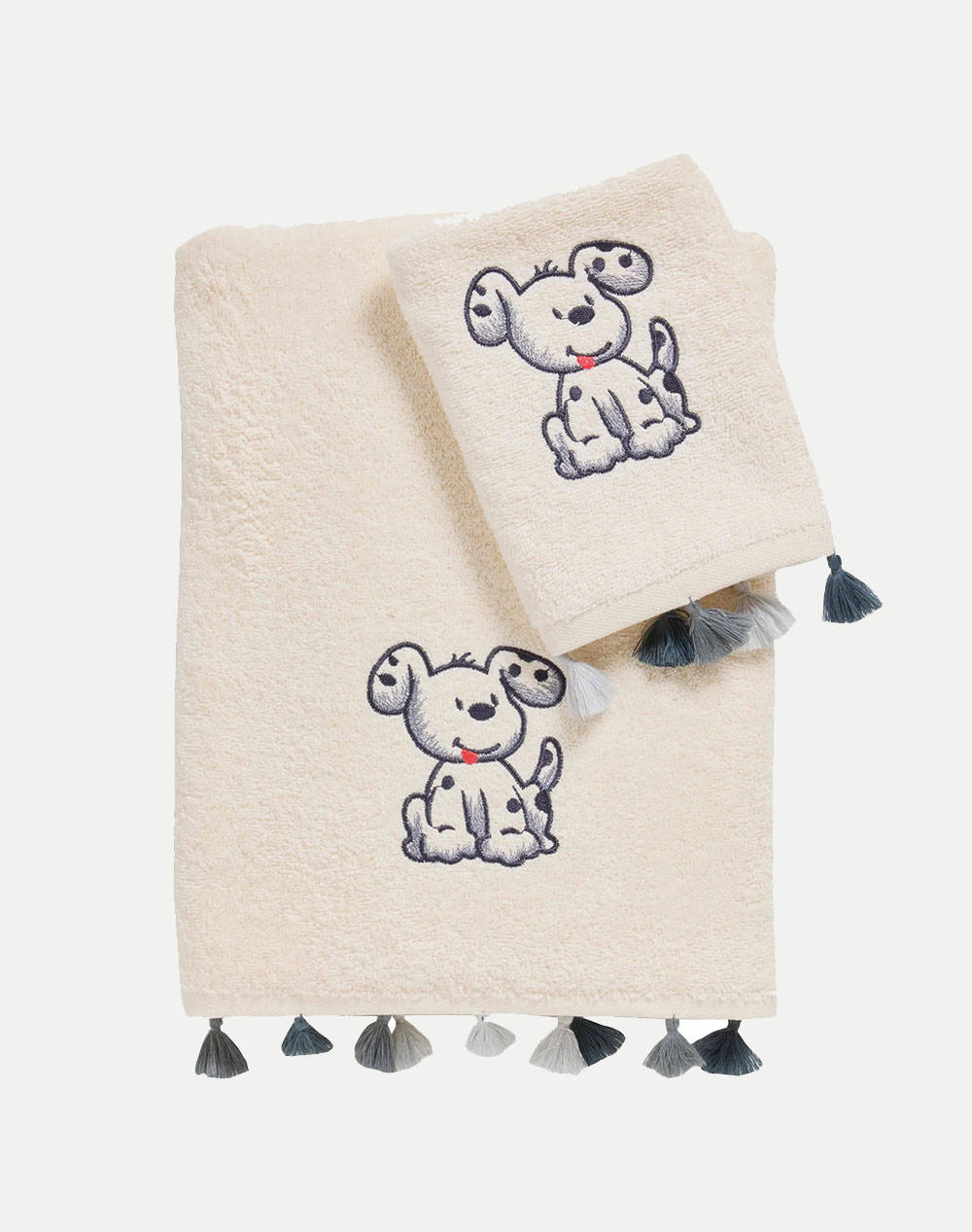 DAS 4965 SET PROSOAPE 2 BUCATI CU BRODERIE BABY SMILE (Dimensiuni : 30 x 50 & 70 x140)