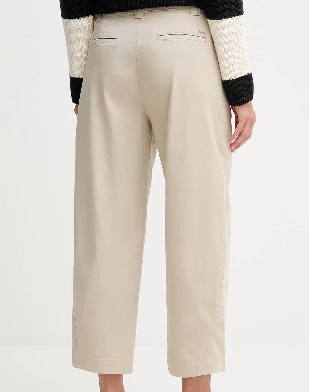 CALVIN KLEIN JEANS STRETCH COTTON TWILL BARREL LEG