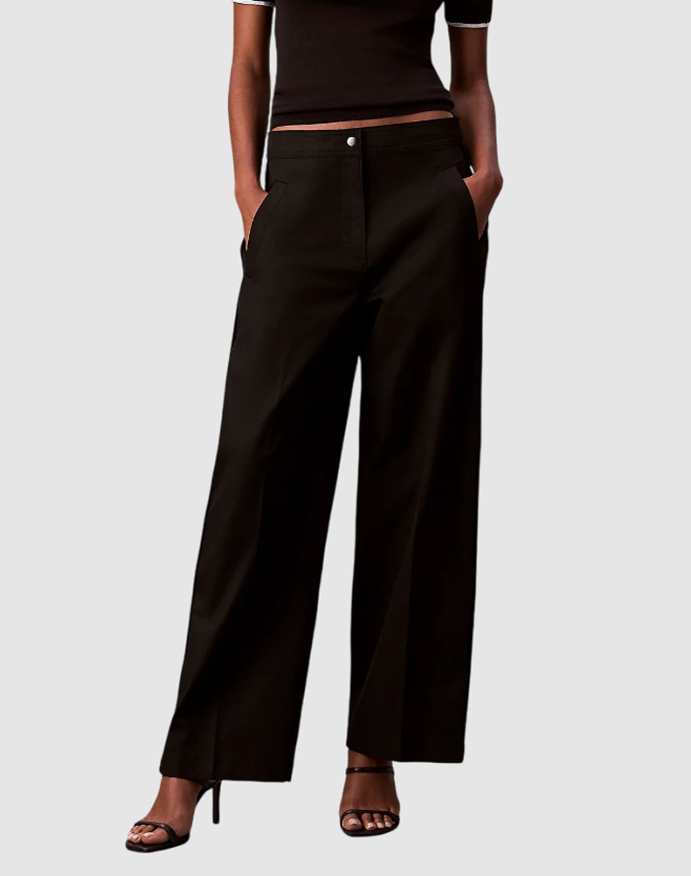 CALVIN KLEIN JEANS COTTON TWILL AOP LOGO STRIPE PAN