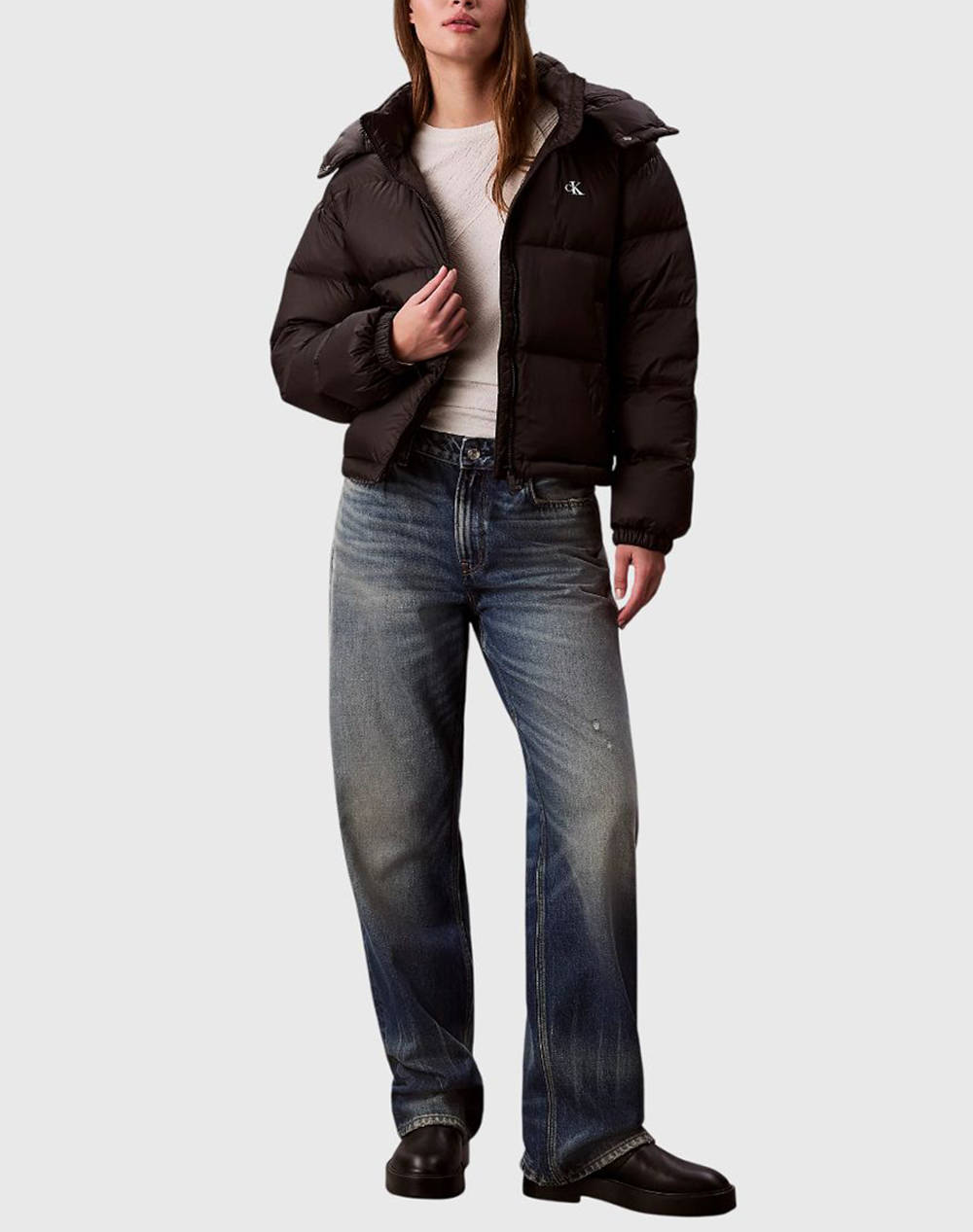 CALVIN KLEIN ESSENTIAL MIDWEIGHT PUFFER JACKE
