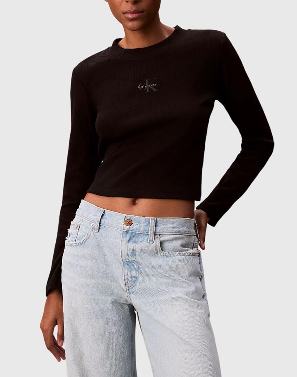 CALVIN KLEIN A- LS MONOGRAM BABY TEE