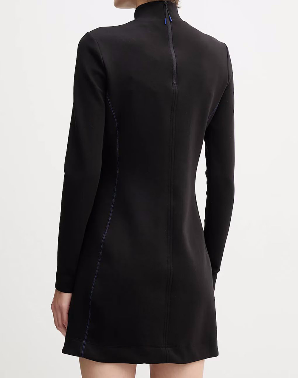 CALVIN KLEIN LS SCUBA FIT AND FLARE DRESS