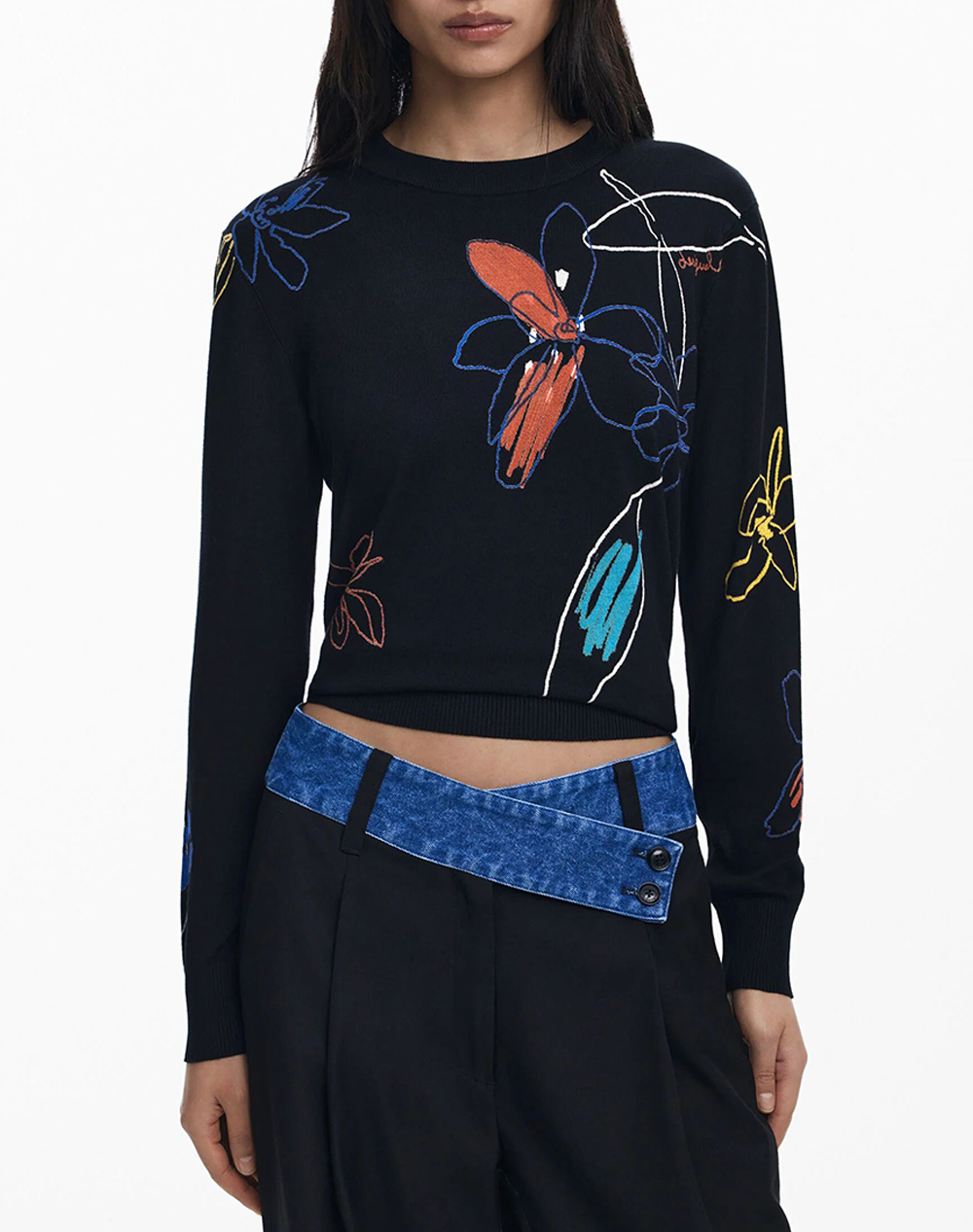 DESIGUAL JERS_ARTY PULOVER DE DAMA