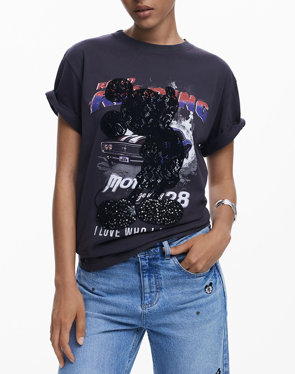 DESIGUAL TS_MICKEY LACE BLUZA DE DAMA