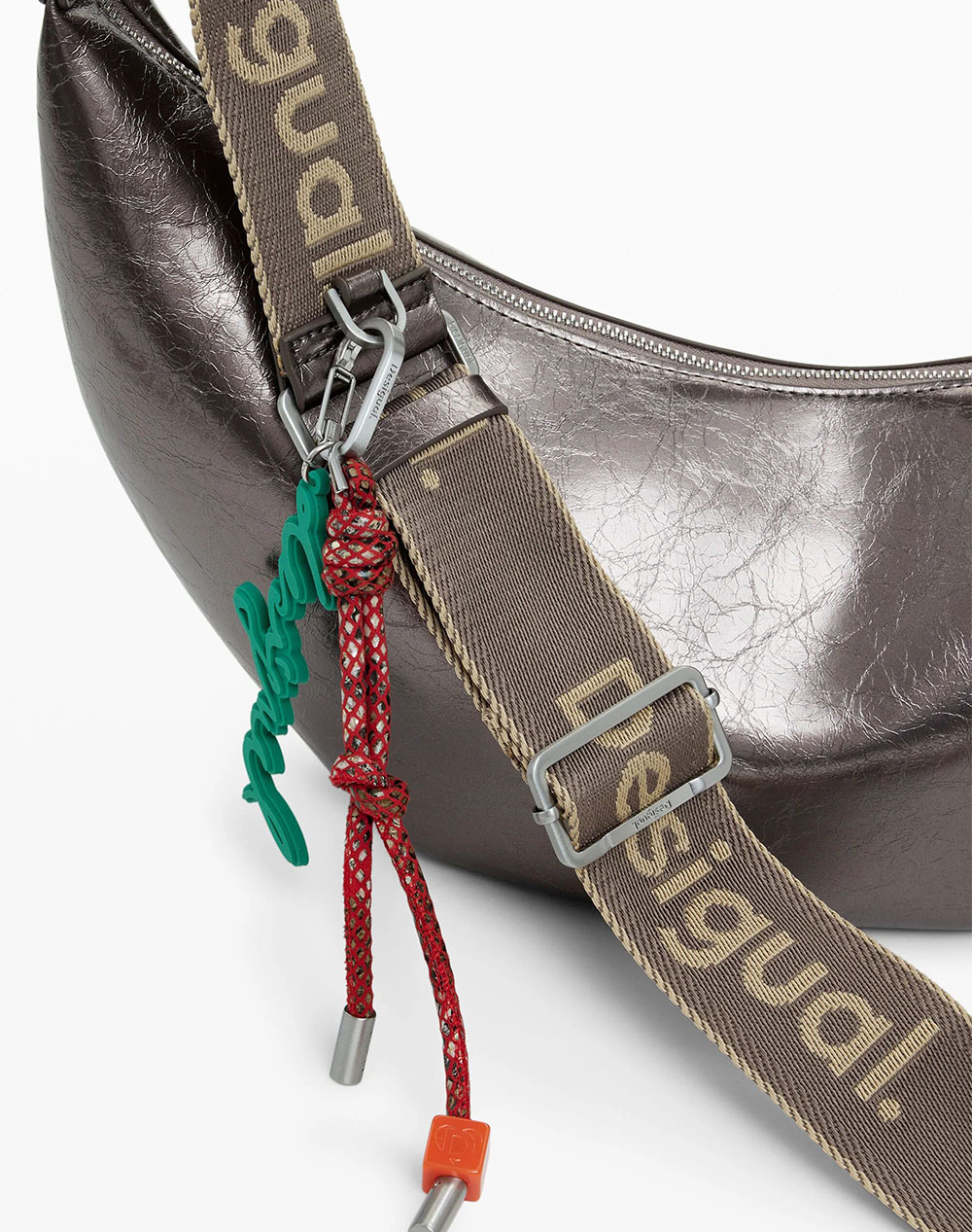 DESIGUAL BAG_HALF LOGO ZANTE DARK SILVER GEANTA DE DAMA