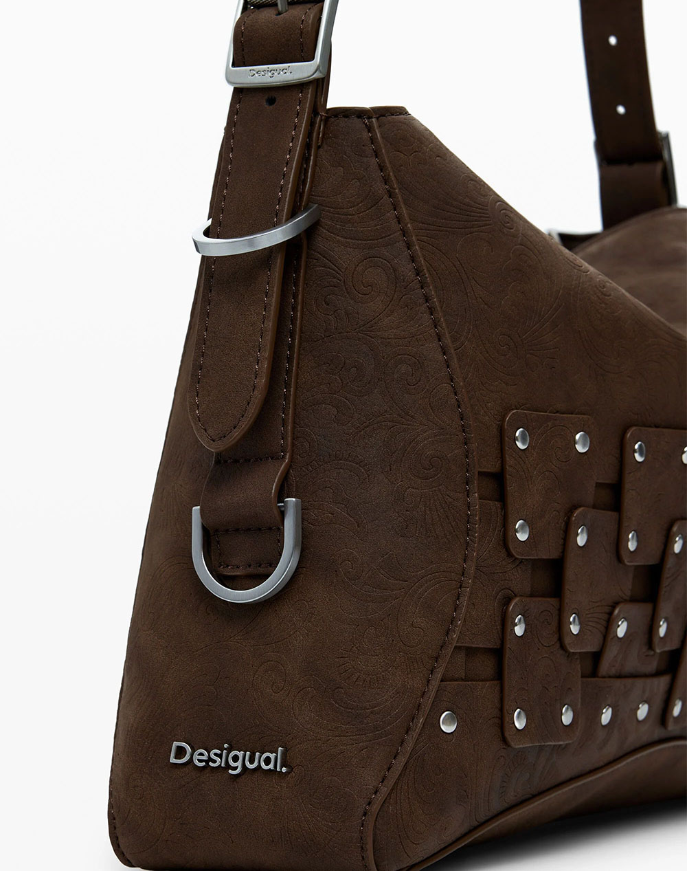 DESIGUAL BAG_NEW PATCH 2 CHOCO GEANTA DE DAMA