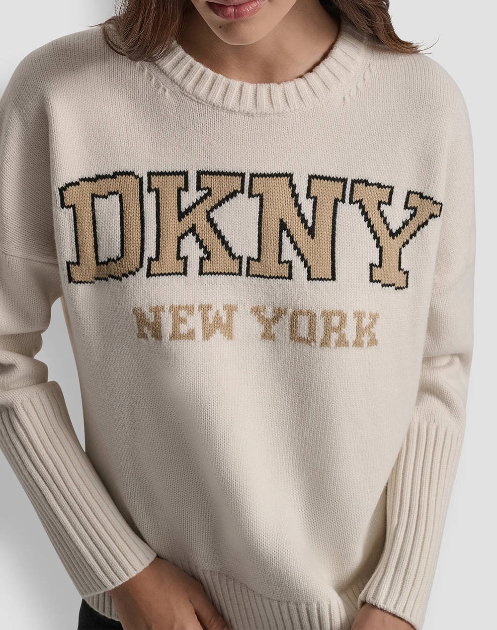 DKNY DJ4R0362 LOGO PULOVER CU MANECA LUNGA DKNY