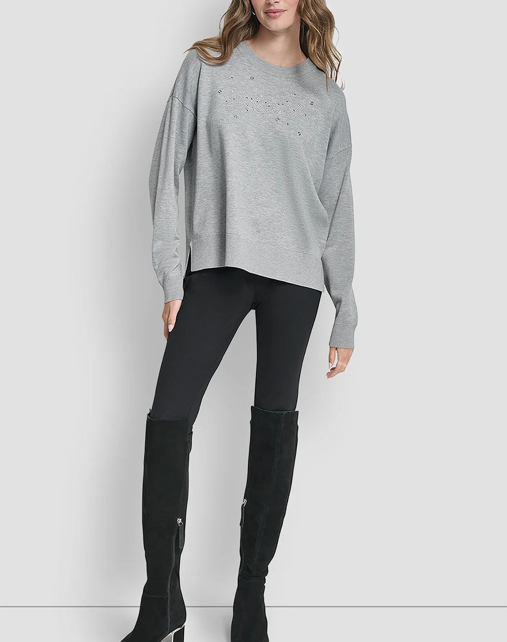 DKNY P5MSBY47 PULOVER CU MANECA LUNGA DKNY