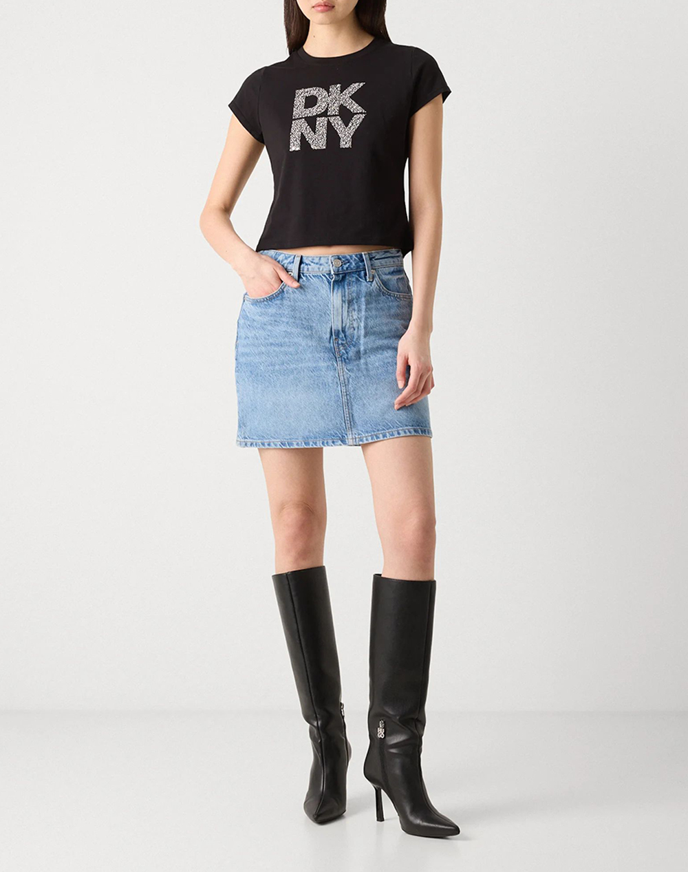 DKNY DJ5T1512 LOGO BLUZA CU MANECA SCURTA DKNY