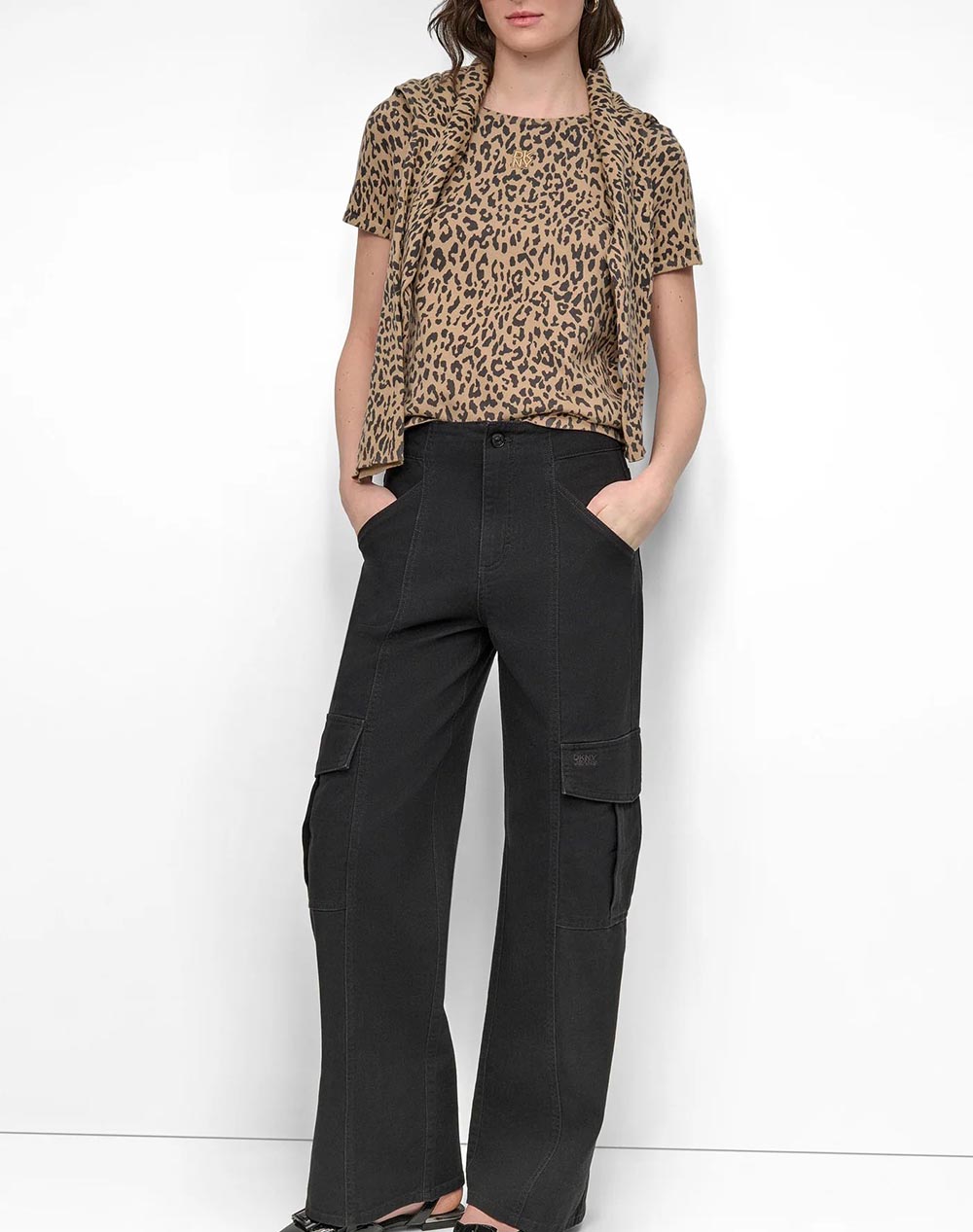 DKNY DJ5R0649 LOGO BLUZA CU MANECA SCURTA DKNY