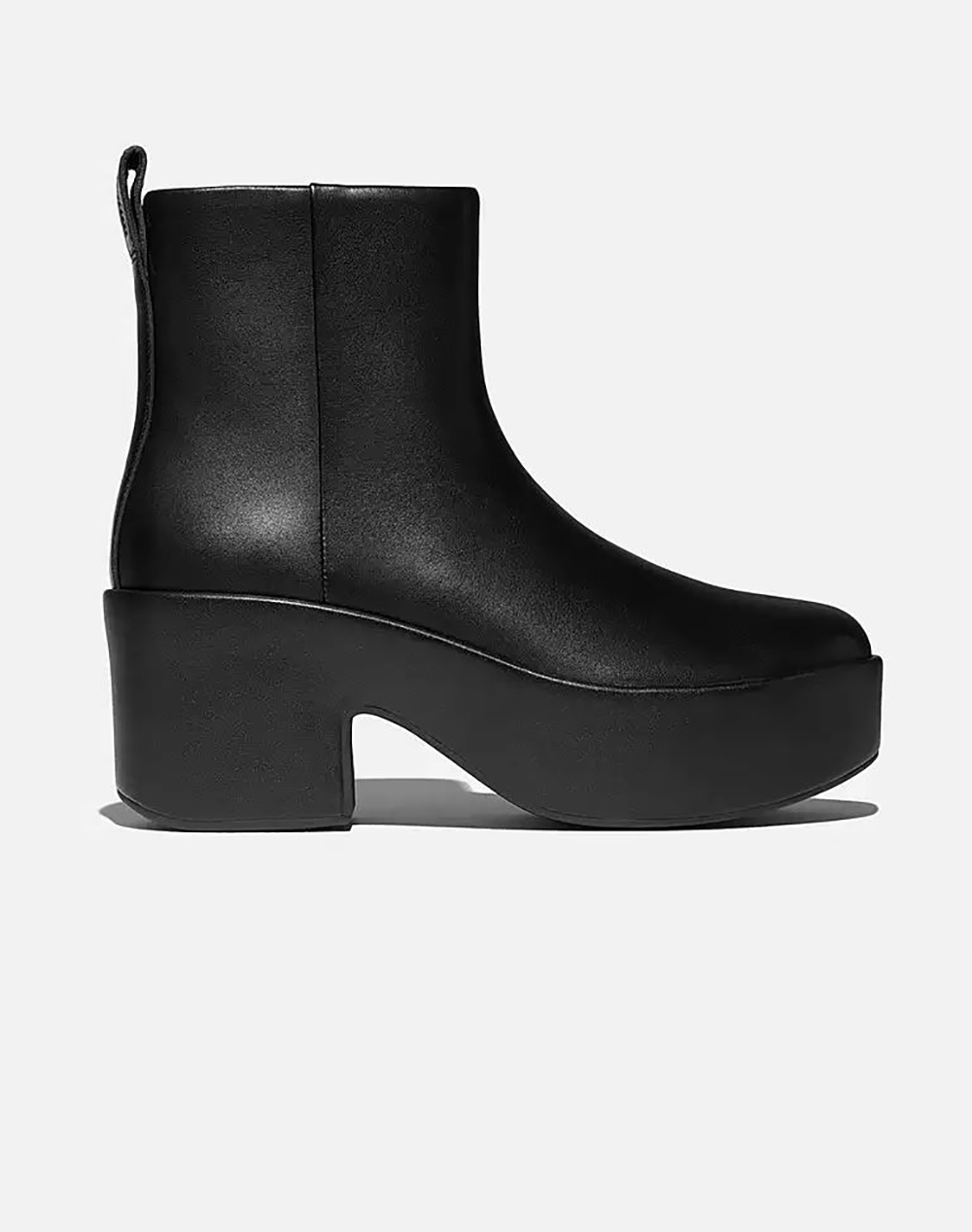 FIT FLOP PLATFFORM ZIP UP ANKLE BOOT - LEATHER​