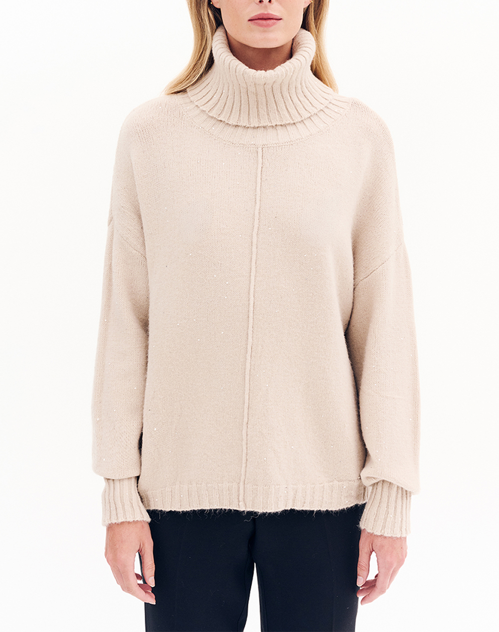 FOREL Pulover/tricot cu guler tip helanca