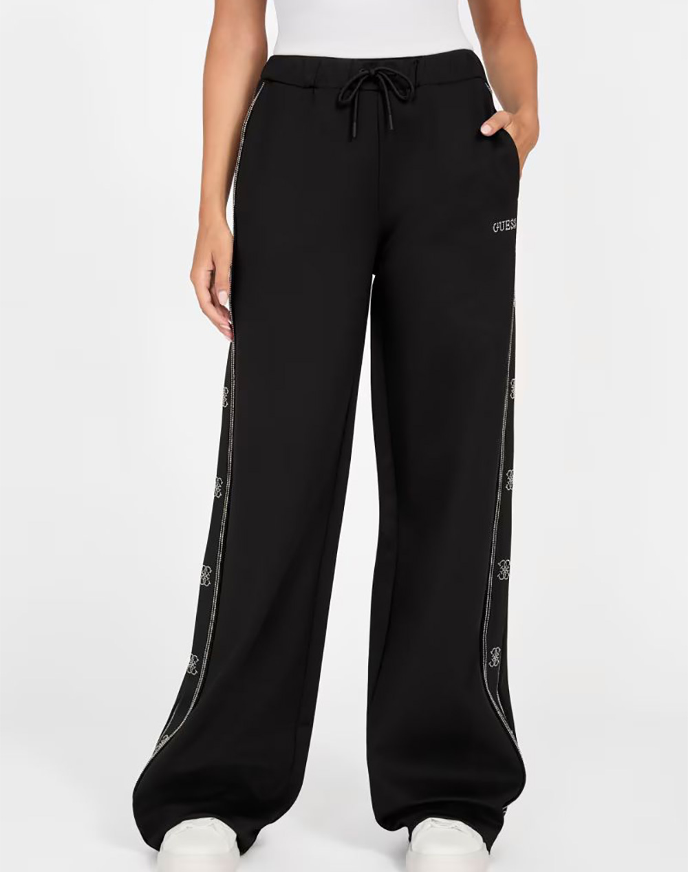GUESS OCTAVIA WIDE LEG PANTS PANTALONI DE DAMA