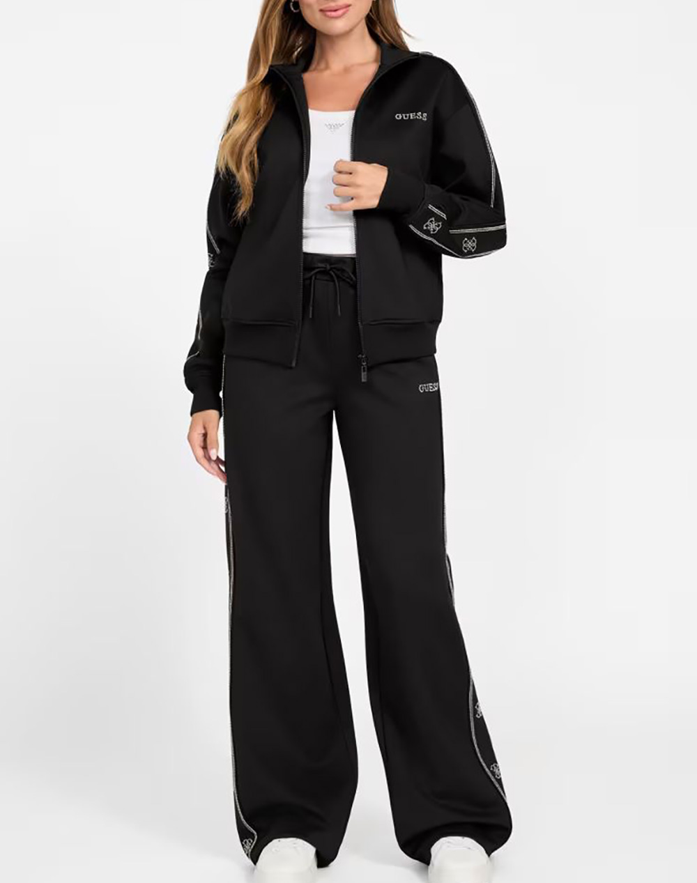 GUESS OCTAVIA WIDE LEG PANTS PANTALONI DE DAMA