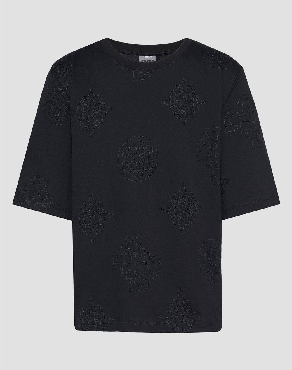 GUESS PEONY AOP EMBROIDERY BOXY TEE BLUZA DE DAMA