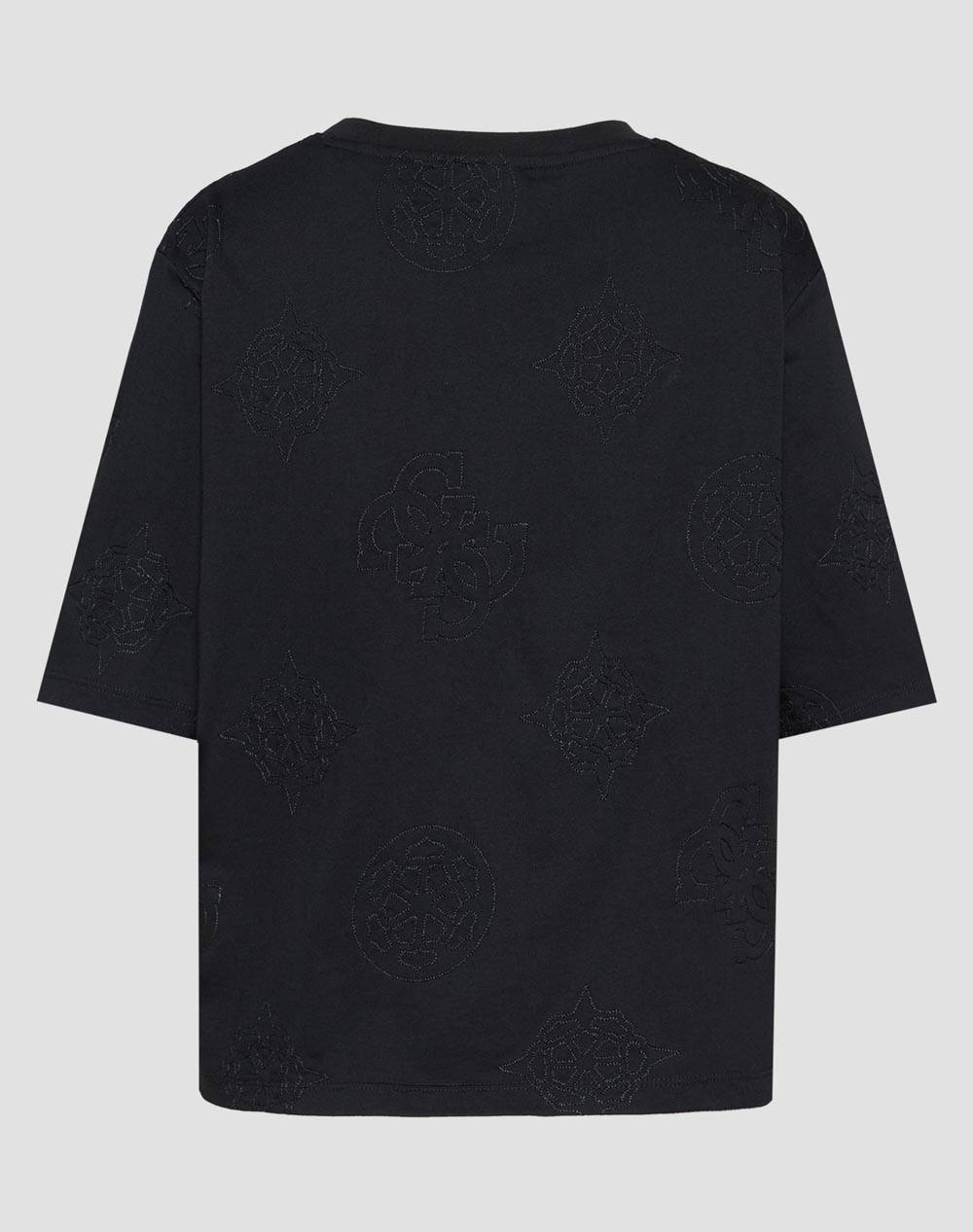 GUESS PEONY AOP EMBROIDERY BOXY TEE BLUZA DE DAMA