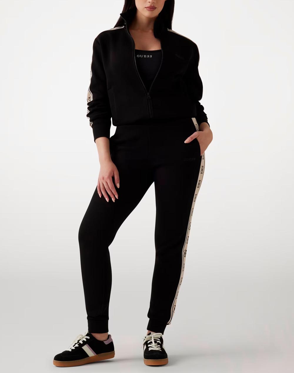 GUESS BRITNEY FULL ZIP SWEATSHIRT JACKET DE DAMA