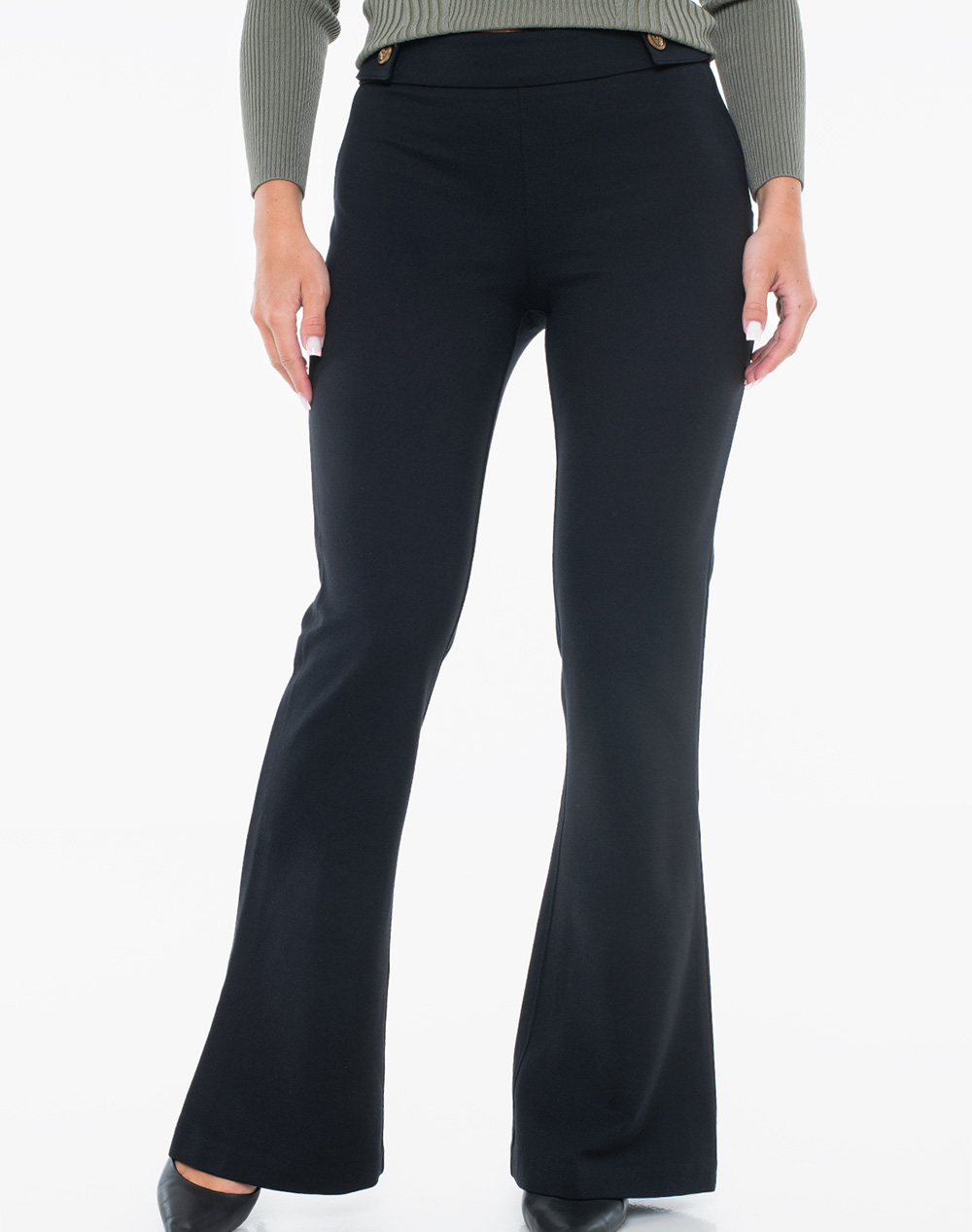 GUESS MAELICE BUTTONS FLARE PANT PANTALONI DE DAMA