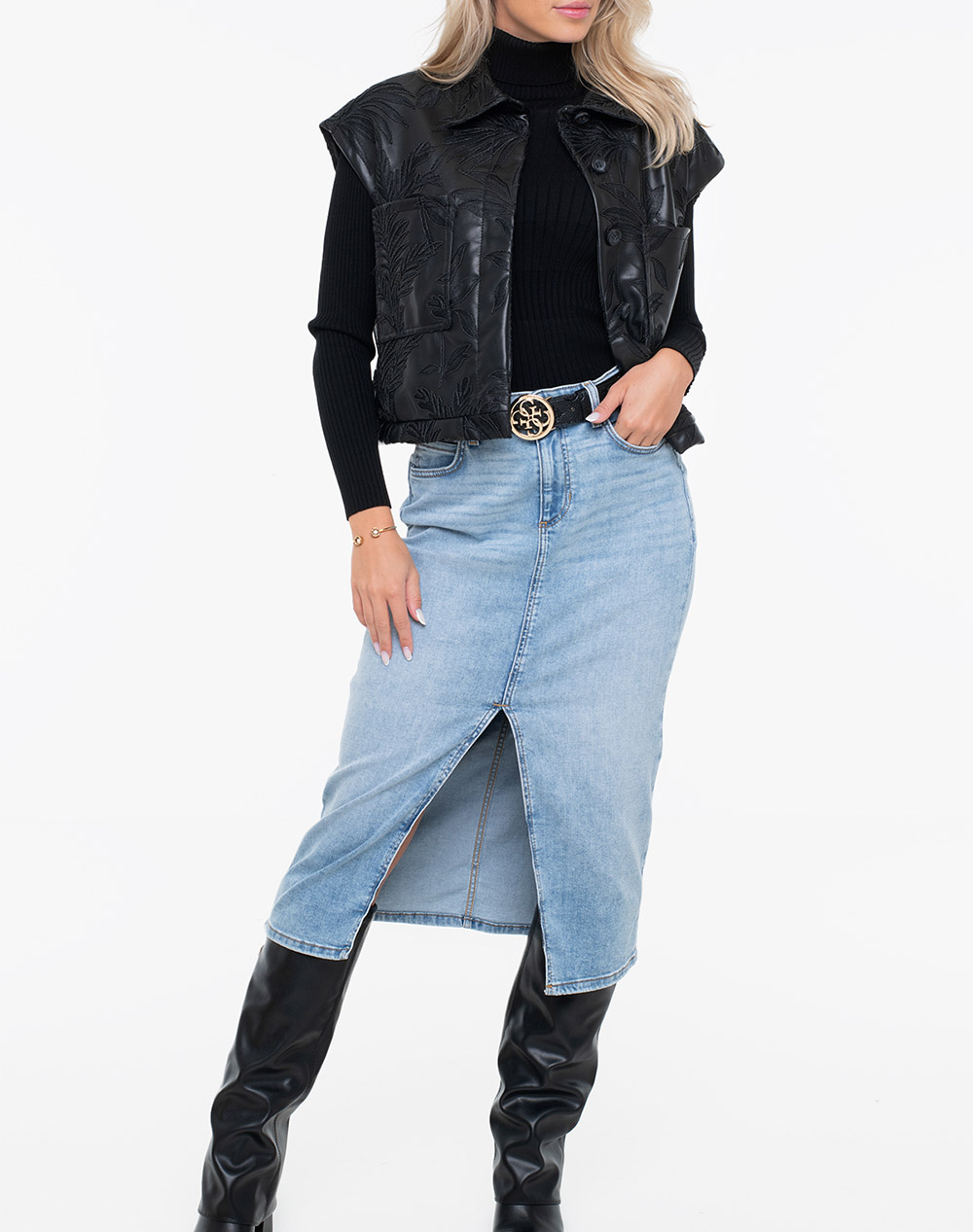 GUESS CHANTAL PU EMBRO VEST GEACA DE DAMA