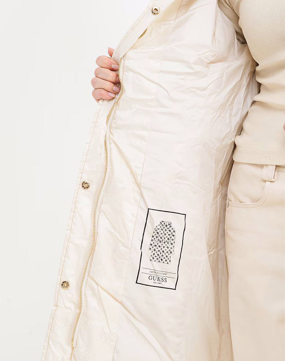 GUESS IMMA LOGO MIDI PUFFER GEACA DE DAMA