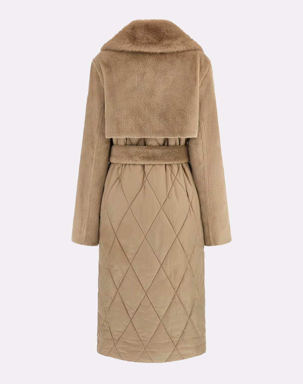 GUESS JOLE FAUX FUR MIX NYLON COAT DE DAMA