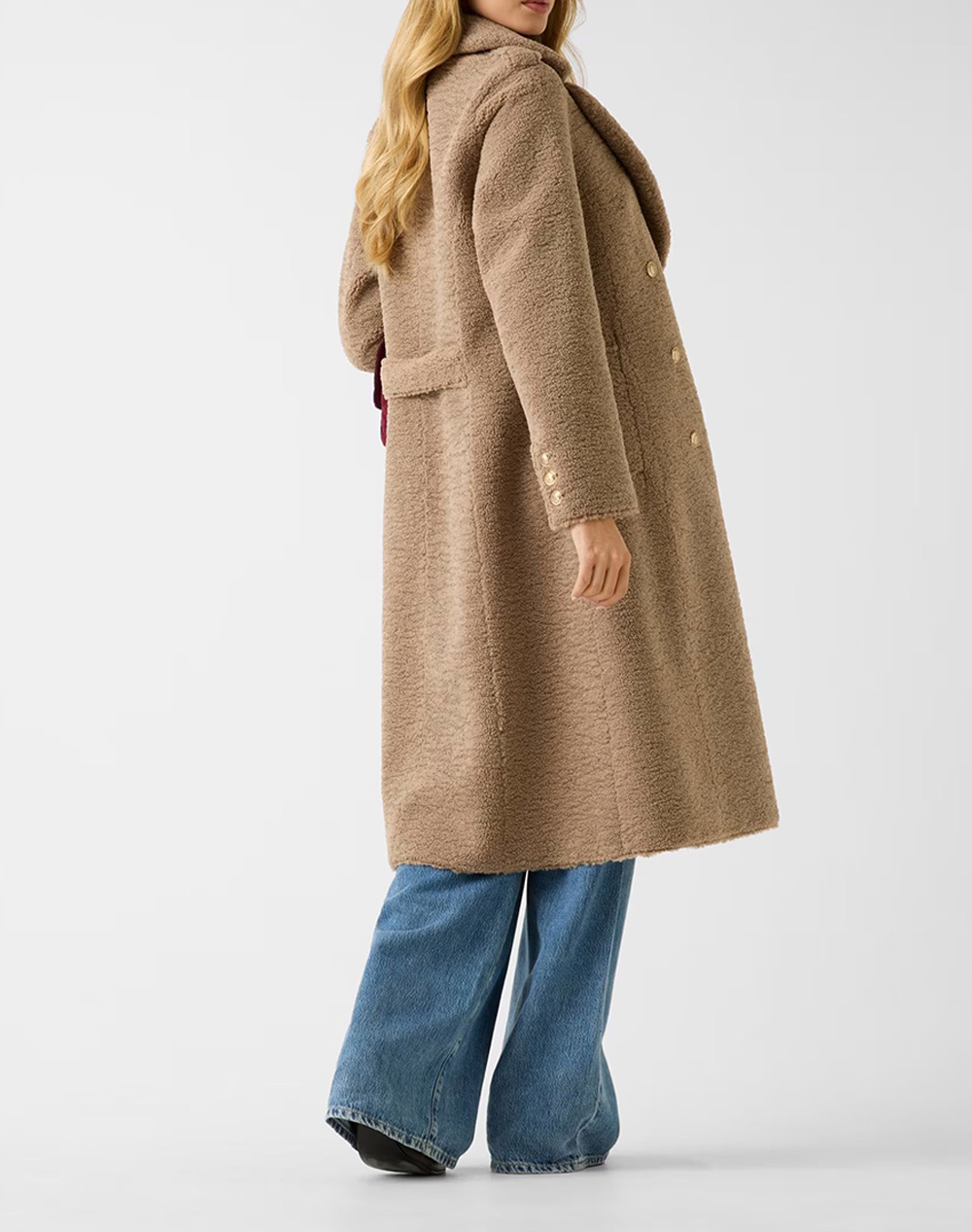 GUESS LAILA FAUX FUR BONDED COAT DE DAMA