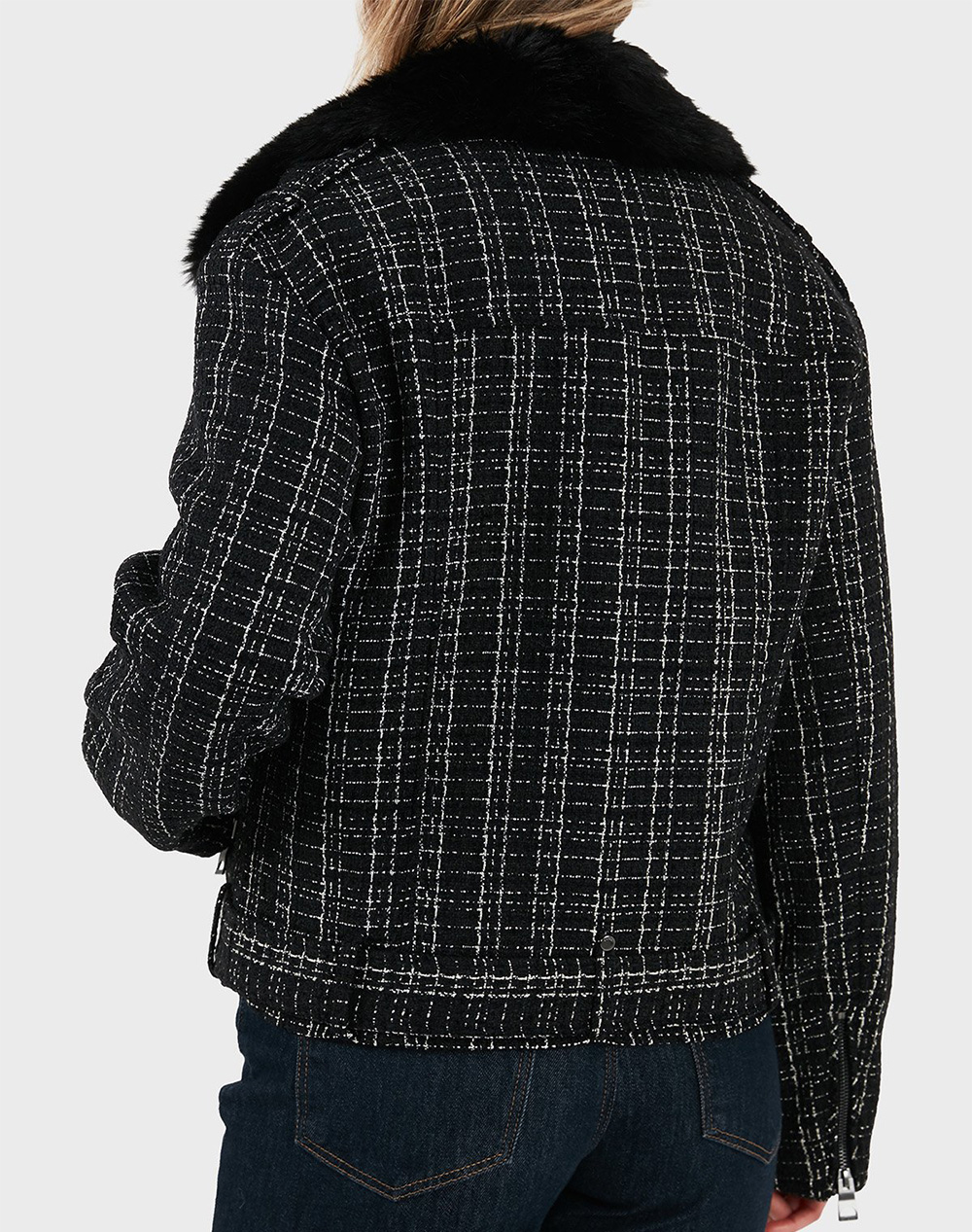 GUESS SANDRA TWEED BIKER GEACA DE DAMA