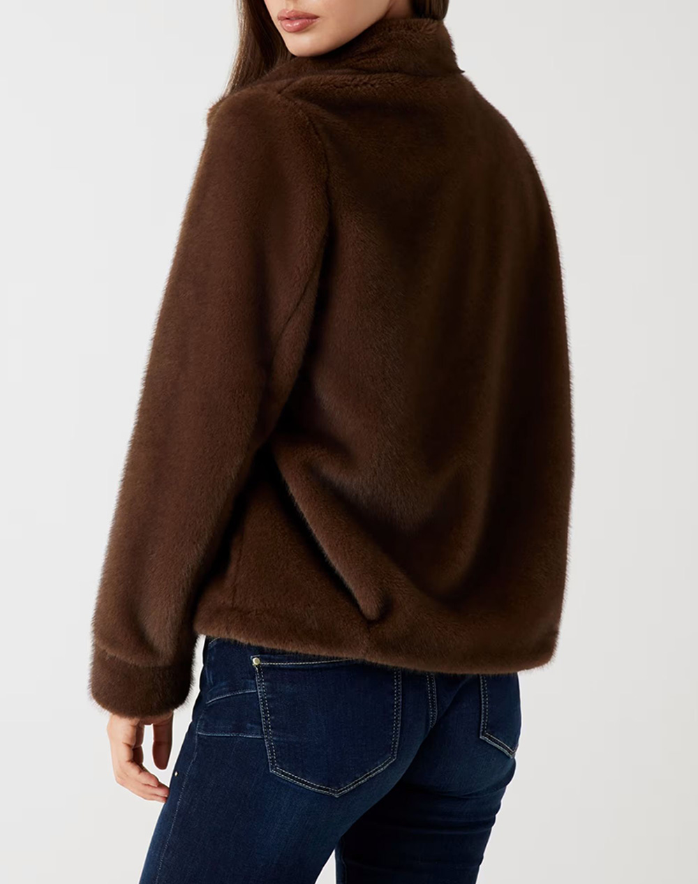 GUESS LUNA FAUX FUR JACKET GEACA DE DAMA