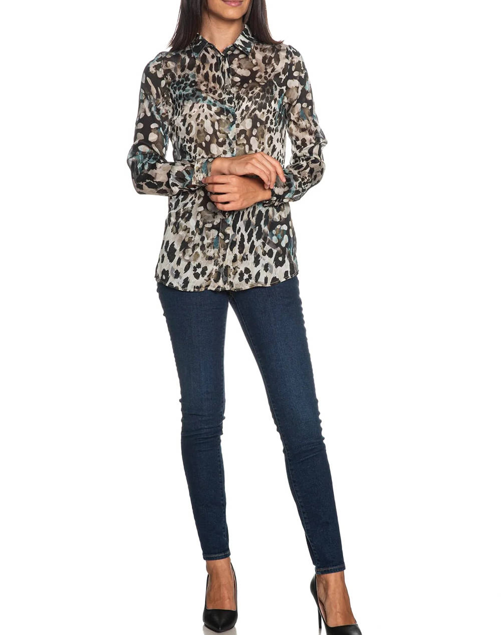GUESS LS CLOUIS SHIRT CAMASA DE DAMA