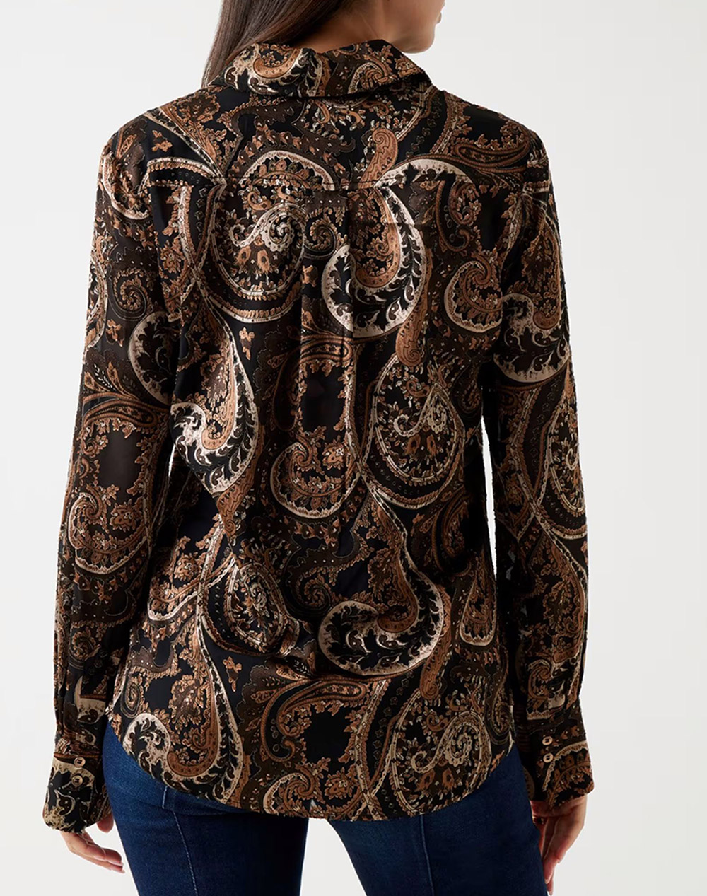 GUESS LS CLARISSE OVERSIZE SHIRT CAMASA DE DAMA