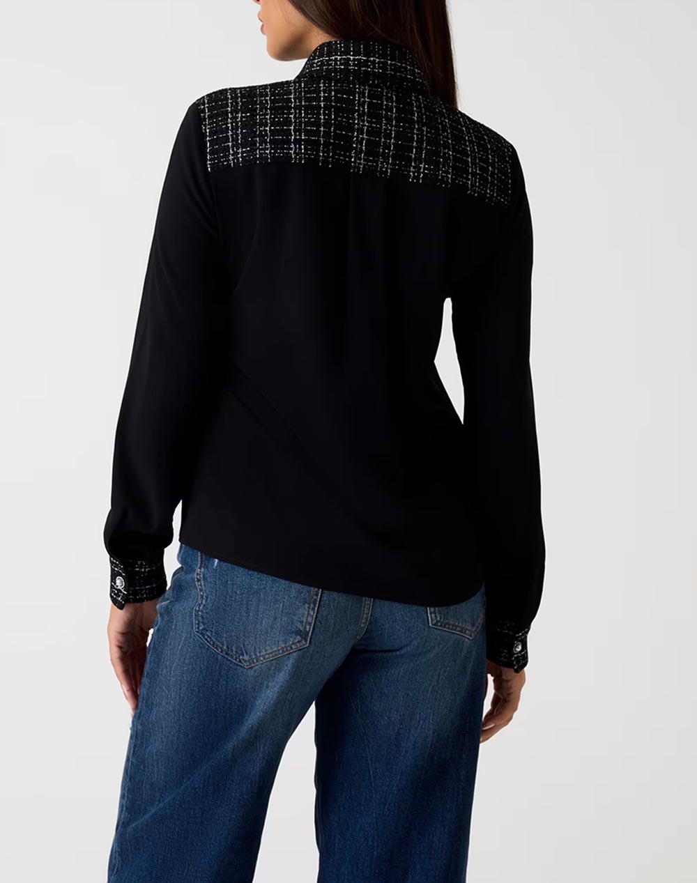 GUESS SANDRA MIX TWEED SHIRT CAMASA DE DAMA