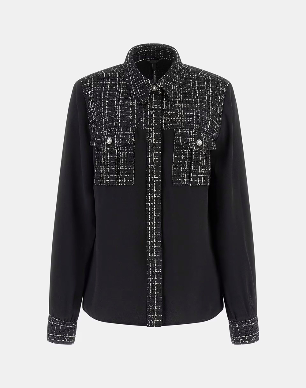 GUESS SANDRA MIX TWEED SHIRT CAMASA DE DAMA