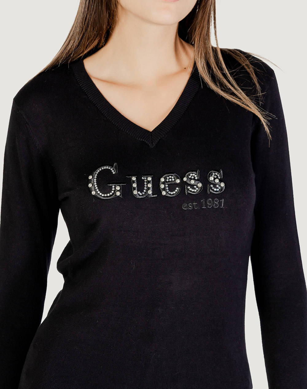 GUESS LS VN KENZIE LOGO SWTR BLUZA TRICOTATA DE DAMA