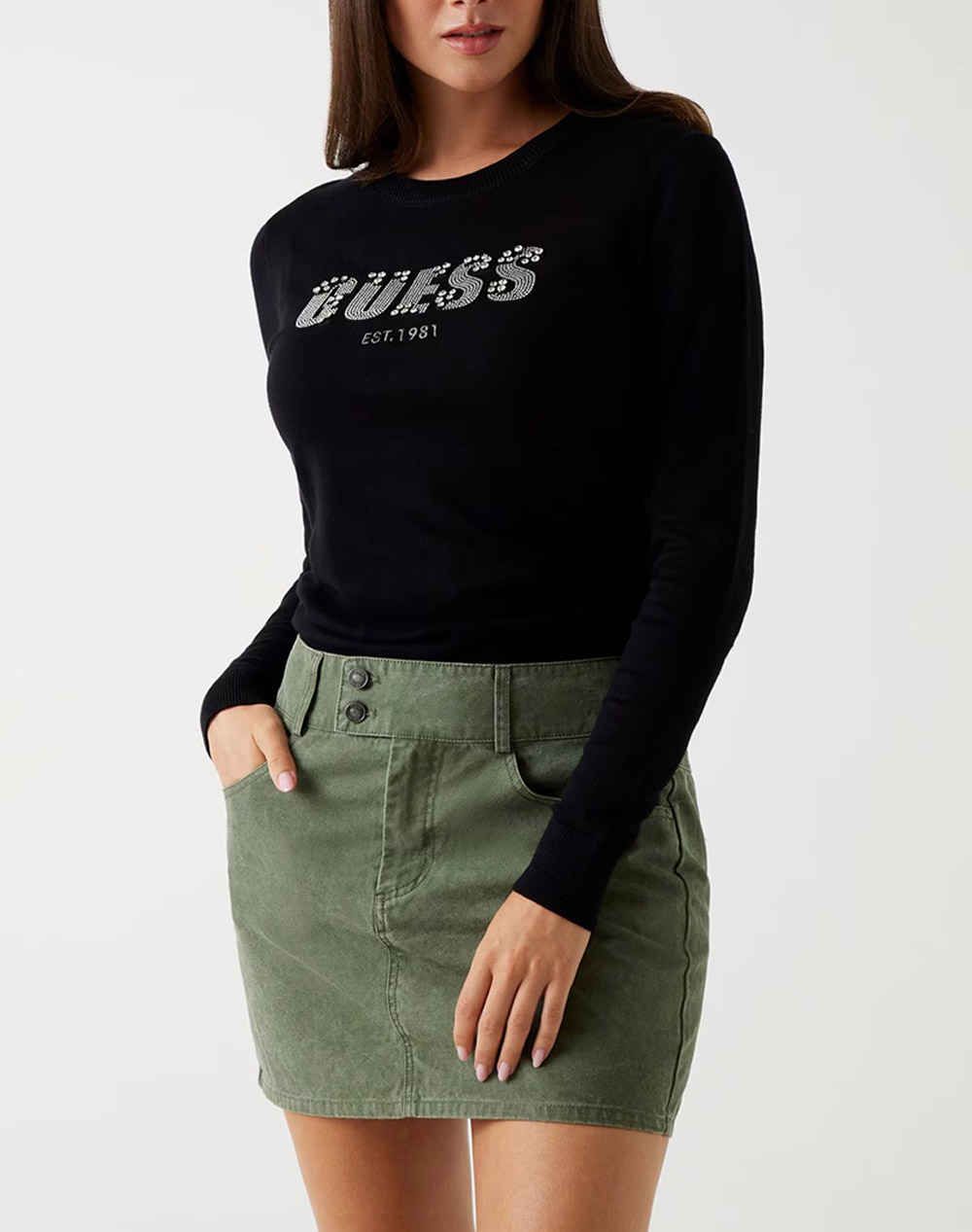 GUESS LS CN REYNA LOGO SWTR TRICOTAT DE DAMA