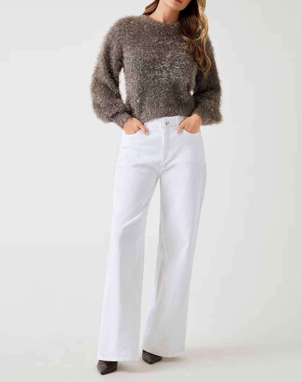 GUESS LS CN KIRA LUREX MIX SWTR PULOVER DE DAMA