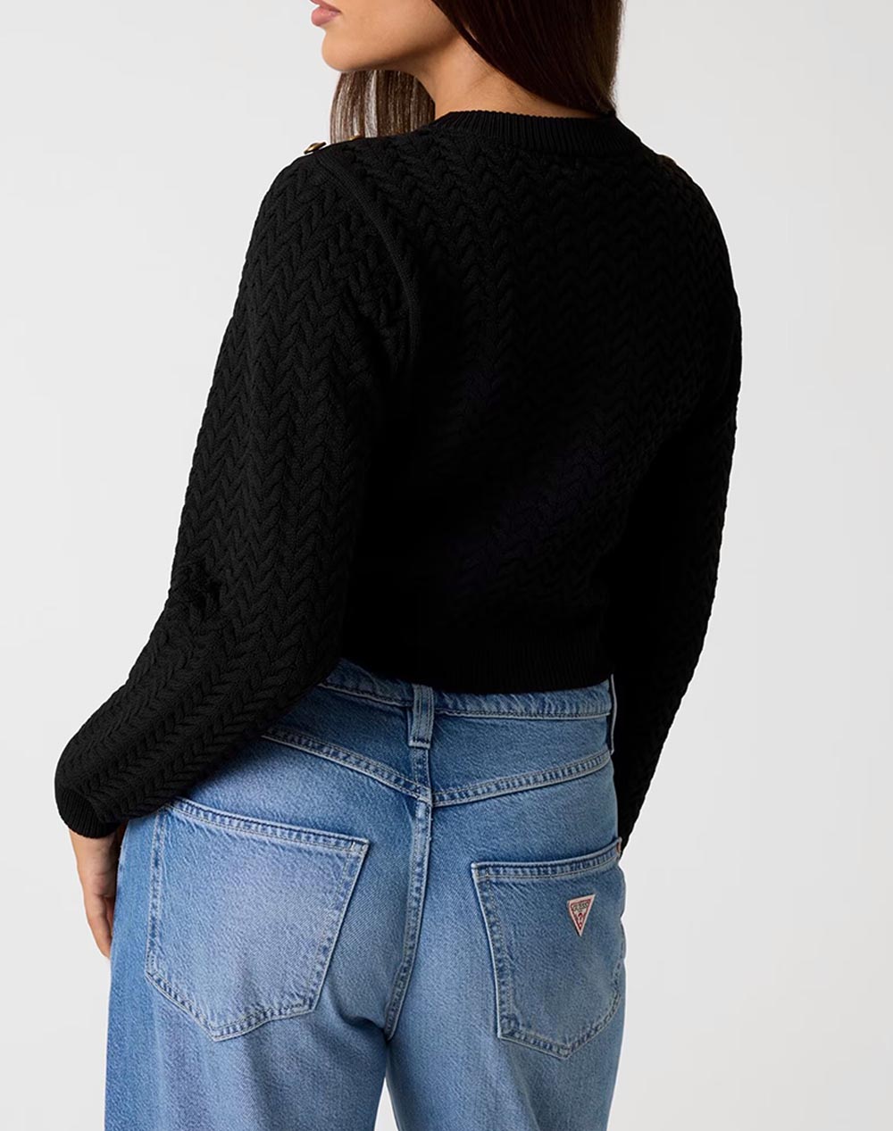 GUESS LS CN LOGO BUTTON REONA SWTR TRICOTAT DE DAMA