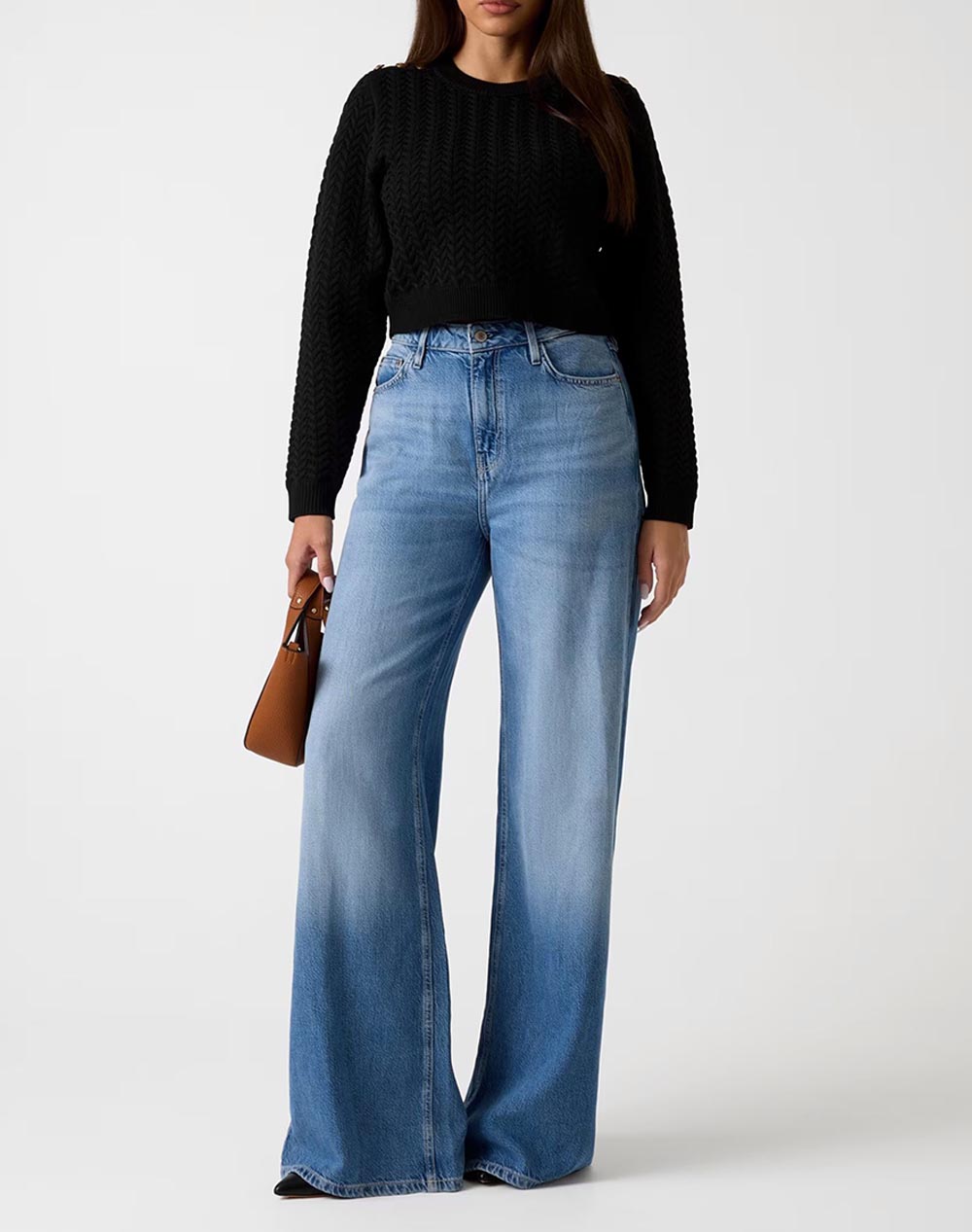 GUESS LS CN LOGO BUTTON REONA SWTR TRICOTAT DE DAMA