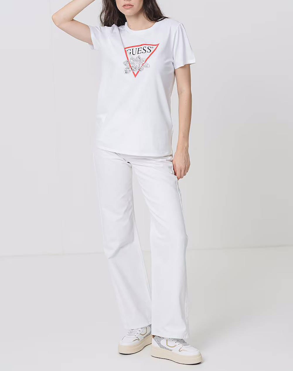 GUESS SS FLOWER BLING EASY TEE BLUZA DE DAMA