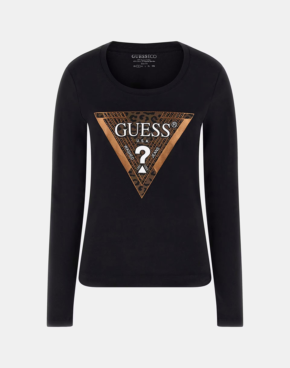 GUESS LS CN LEO TRIANGLE TEE BLUZA DE DAMA
