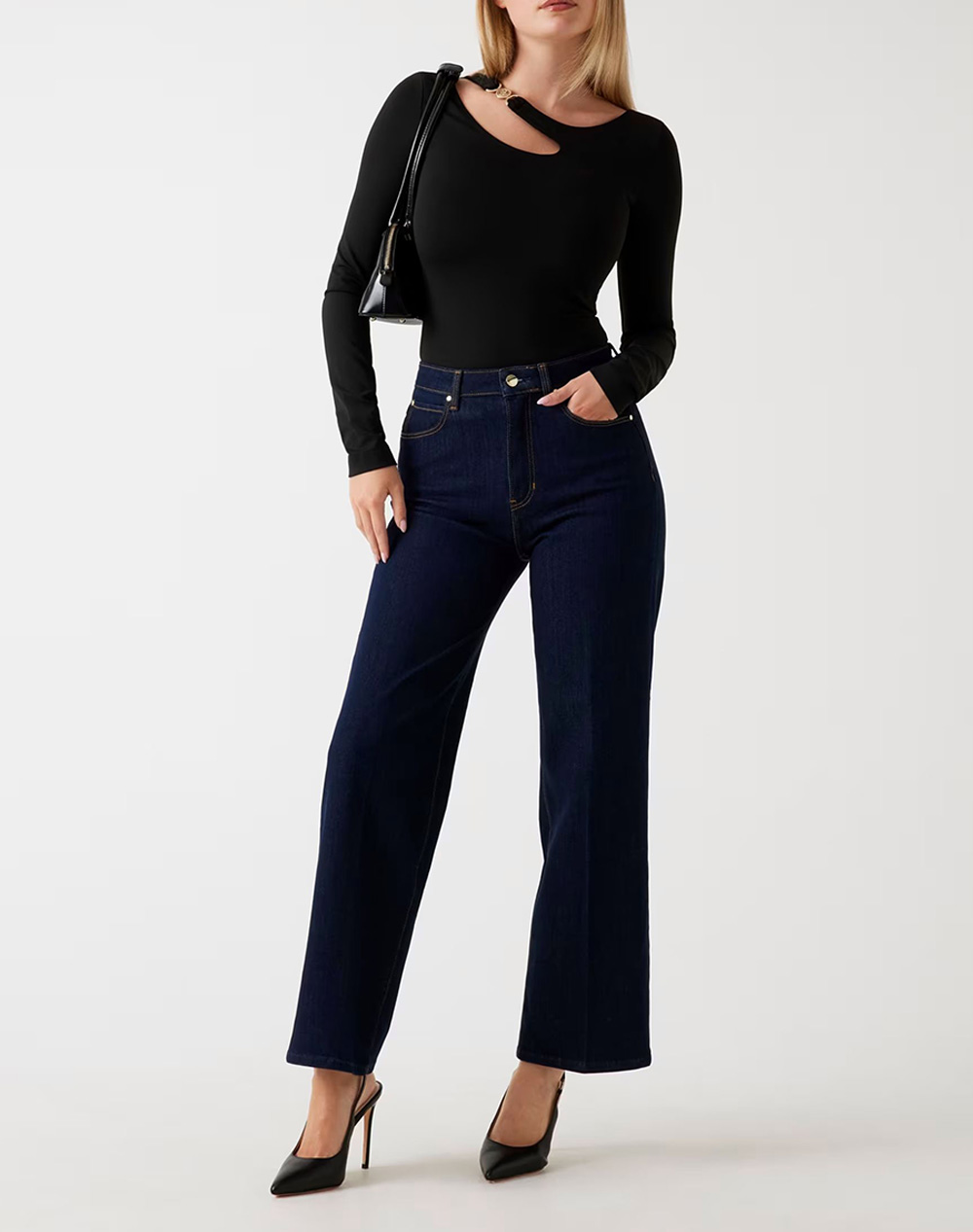 GUESS LS ELEANOR BUCKLE TOP BLUZA DE DAMA