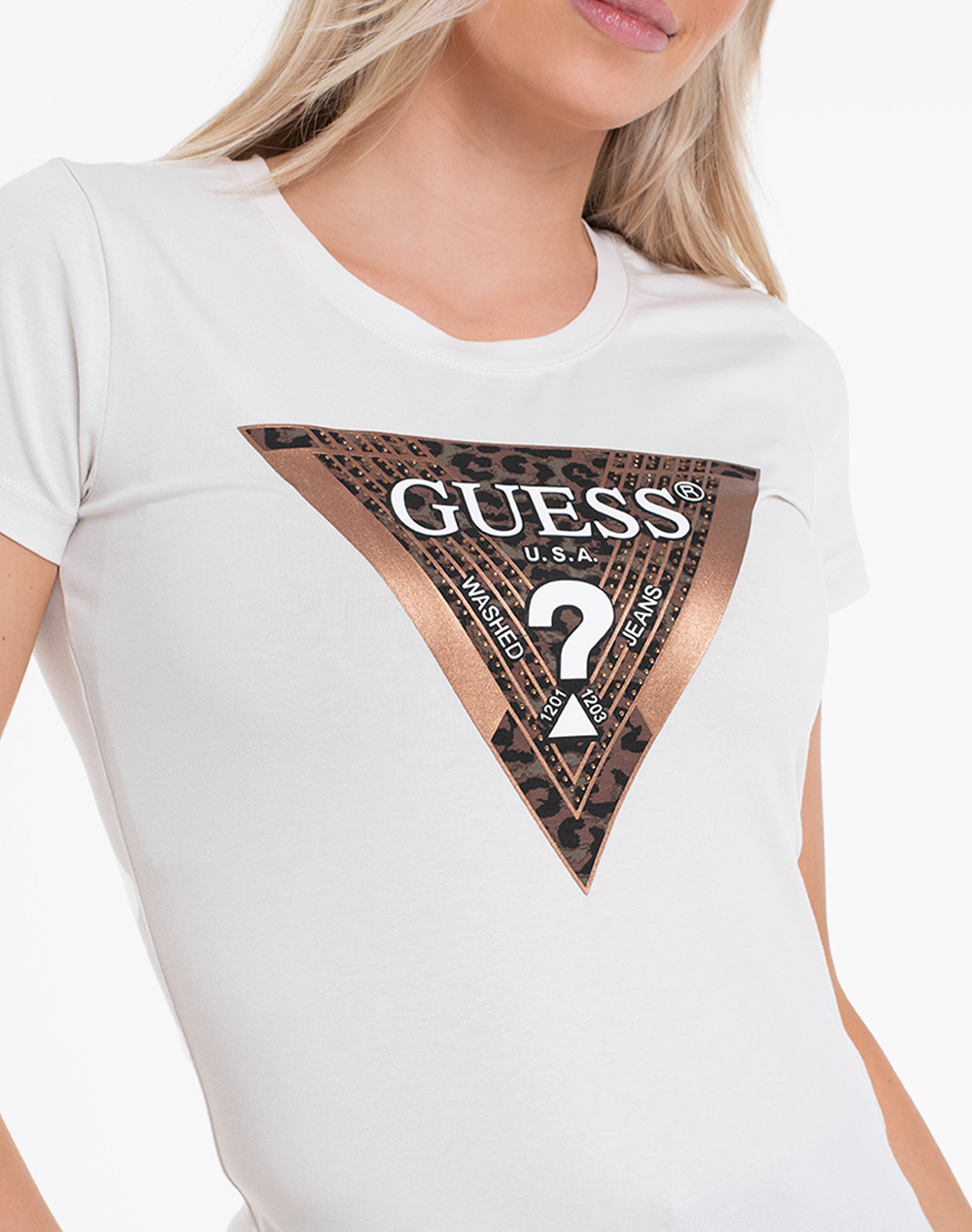 GUESS SS CN LEO TRIANGLE TEE BLUZA DE DAMA