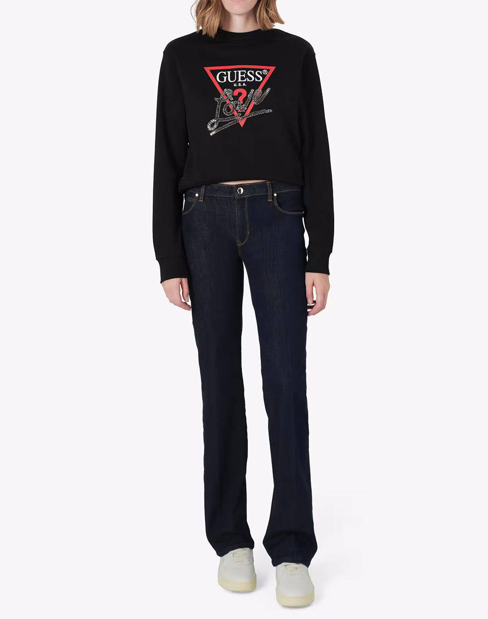 GUESS CN STUDDED LOVE SWEATSHIRT HANORAC DE DAMA