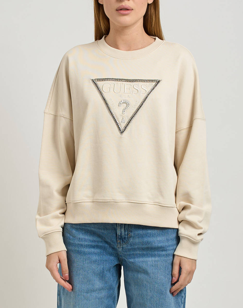 GUESS CN RACHELE TRIANGLE SWEATSHIRT BLUZA DE DAMA