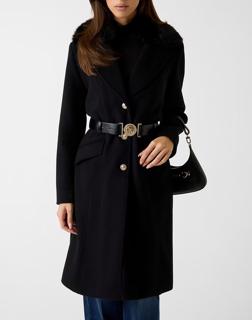 GUESS NEW PATRICE BELTED COAT PALTON DE DAMA